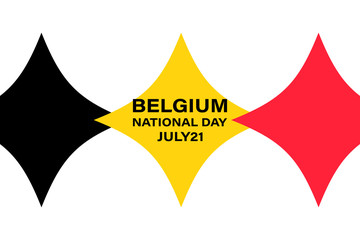 Belgium National Day July 21. Belgium Independence day. Background, poster, greeting card, banner design. 