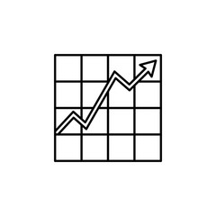 Line chart finance chart outline icon. Element of finance illustration icon. signs, symbols can be used for web, logo, mobile app, UI, UX
