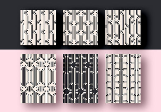 Black and White Pattern Set Layouts