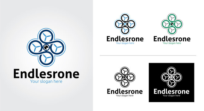 Drone creative and minimal logo template
