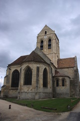 Fototapeta na wymiar église d'Auvers sur Oise