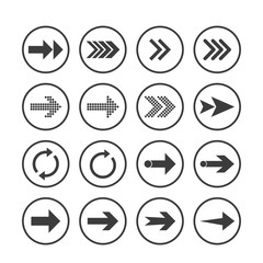 Arrow icon set. Vector illustration, flat design.