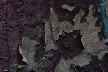 Peeling paint on a wall 