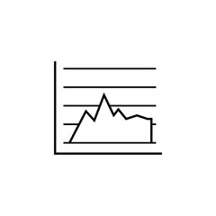 Business financial chart outline icon. Element of finance illustration icon. signs, symbols can be used for web, logo, mobile app, UI, UX