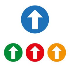 Up Arrow icon. Vector illustration, flat design.