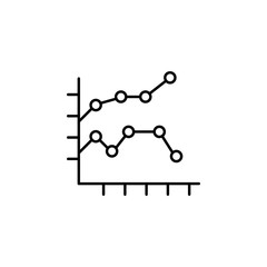 Charts finance chart outline icon. Element of finance illustration icon. signs, symbols can be used for web, logo, mobile app, UI, UX