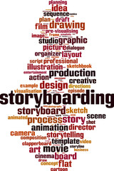 Obraz premium Storyboarding word cloud