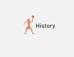 Creative Abstract logo icon man in profile Egyptian history for business company