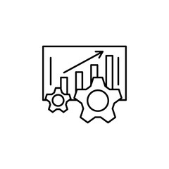 Growth finance chart outline icon. Element of finance illustration icon. signs, symbols can be used for web, logo, mobile app, UI, UX