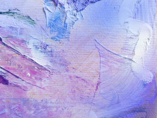 Hand painted textured blurry cold colors background.