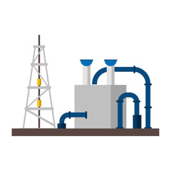 oil refinery gas factory cartoon