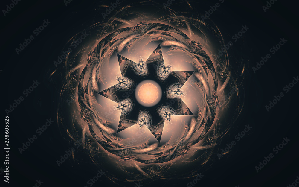 Aufkleber digital generated image in the form of abstract geometric shapes of various shades and colors for us