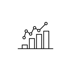 Graph finance chart outline icon. Element of finance illustration icon. signs, symbols can be used for web, logo, mobile app, UI, UX