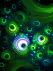 Obraz premium green abstract fractal background 3d rendering illustration