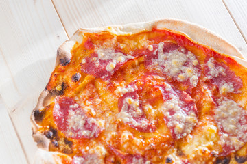 Delicious freshly baked in the stone oven fresh pizza..For real pizzalover ymmy food.