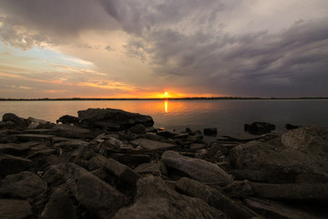 lake sunset