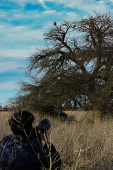 man taking a nature photo