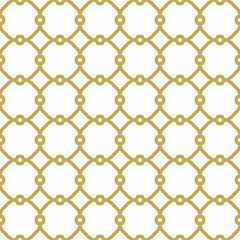 Fototapeta premium Seamless vector golden ornament in arabian style. Geometric abstract background. Pattern for wallpapers and backgrounds