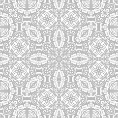 Orient vector classic light silver pattern. Seamless abstract background with vintage elements. Orient background. Ornament for wallpaper and packaging