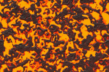 hot lava texture of eruption volcano. 3D illustration