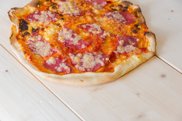Delicious freshly baked in the stone oven fresh pizza..For real pizzalover ymmy food.
