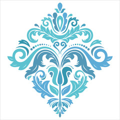 Oriental vector pattern with arabesques and floral elements. Traditional classic ornament. Vintage pattern with arabesques