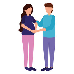 Fototapeta premium pregnancy and maternity scene flat