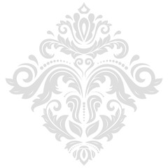 Elegant vintage vector grey ornament in classic style. Abstract traditional pattern with oriental elements. Classic vintage pattern
