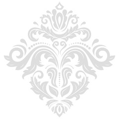 Elegant vintage vector grey ornament in classic style. Abstract traditional pattern with oriental elements. Classic vintage pattern