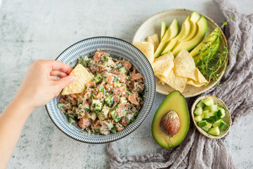Smoked Salmon Tartare with Dill