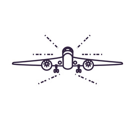 airplane flying vehicle isolated icon