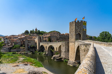 Obraz premium Landscape medieval village Besalu, Catalonia, Spain
