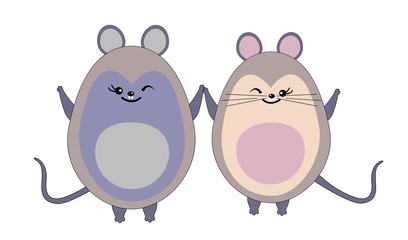 Chinese New Year 2020 is the year of the rat, red and gold paper cut rat character, flower and Asian elements with craft style on background..