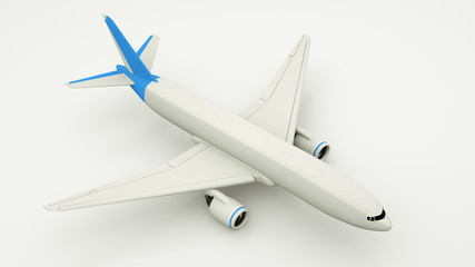 Airplane, Airliner. Isometric Concept. Aircraft Vehicle. 3d illustration