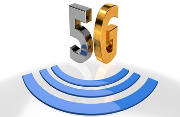 5G network wireless systems and Smart city communication network on smartphone, connect global wireless devices.