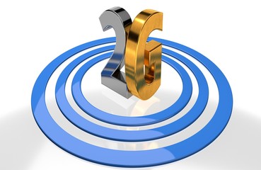 Blue and grey, 2g symbols, icons or buttons isolated on white background, three-dimensional rendering