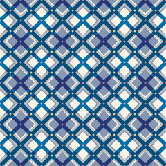 MODERN ABSTRACT GEOMETRIC VECTOR SEAMLESS PATTERN. BACKGROUND WALLPAPER ILLUSTRATION WITH DIAGONAL RECTANGLES, RHOMBUSES, STUDS, EYELETS AND STRIPES.