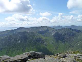 Beinn Tarsuinn from the summit of Goat Fell, Isle of Arran, Scotland
