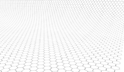 Duotone hexagon 3D background texture. 3d rendering illustration. Futuristic abstract background.