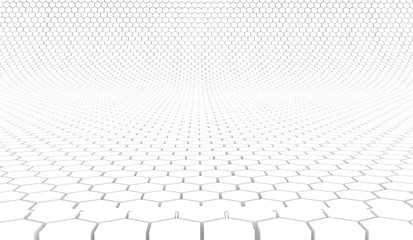 Duotone hexagon 3D background texture. 3d rendering illustration. Futuristic abstract background.