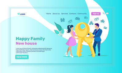 Landing Page Offering Real Estate for Young Couple