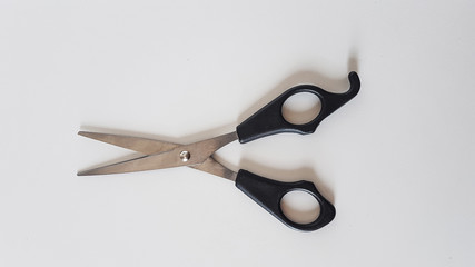 stainless steel scissors with plastic handle