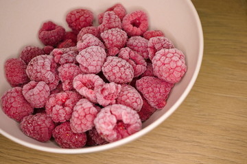 Frozen Raspberries Bowl