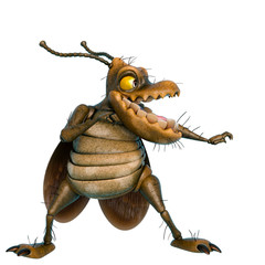 cockroach cartoon kung fu pose