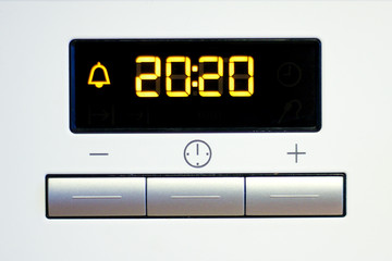 new year 2020. on the face of the clock time of 20 hours and 20 minutes. creative photo