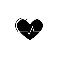 Heartbeat pulse icon for medical applications