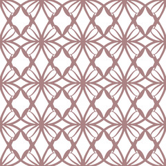 Seamless abstract floral pattern. Geometric flower ornament on a white background. - 278624339