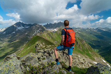 Naklejka premium Wandern in den Alpen