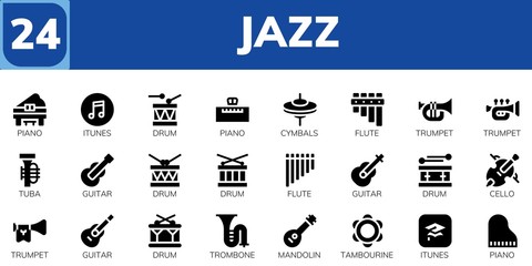 jazz icon set
