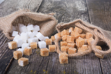 brown and white lump sugar, harmful and beneficial properties of sugar.